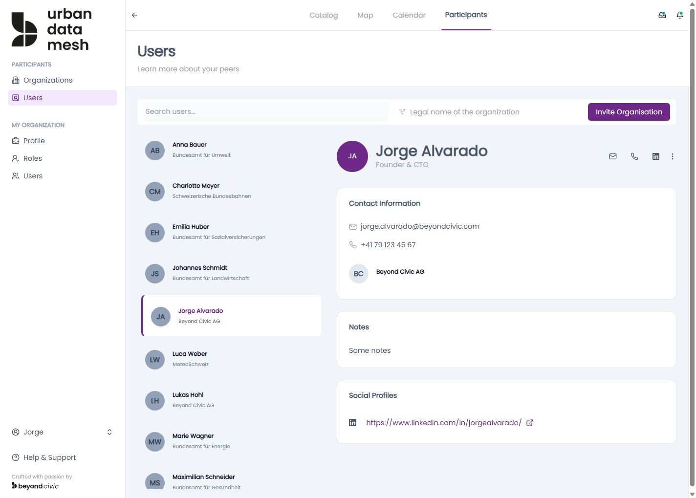 Users list in TrustRelay